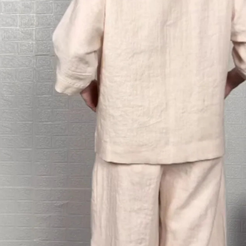 Liza | V-Neck Top and Ttrouser Set