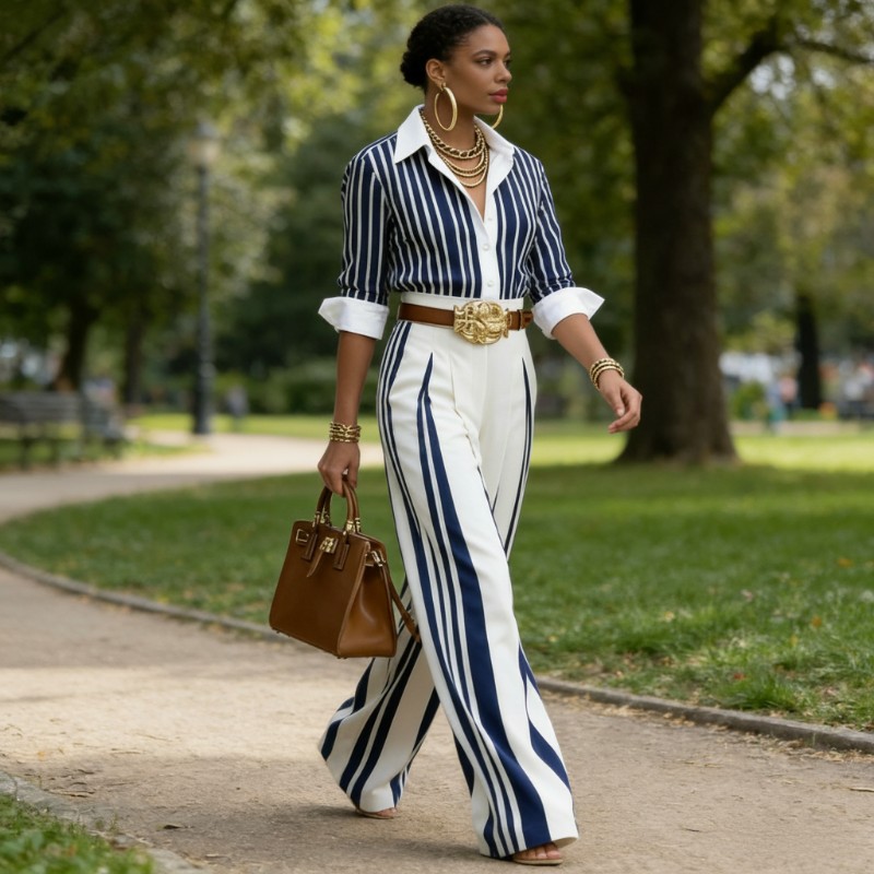 Athens | Shirt and Wide-Leg Pants Set