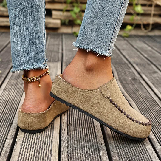 Diane | Vintage Orthopaedic Leather Mules - top view