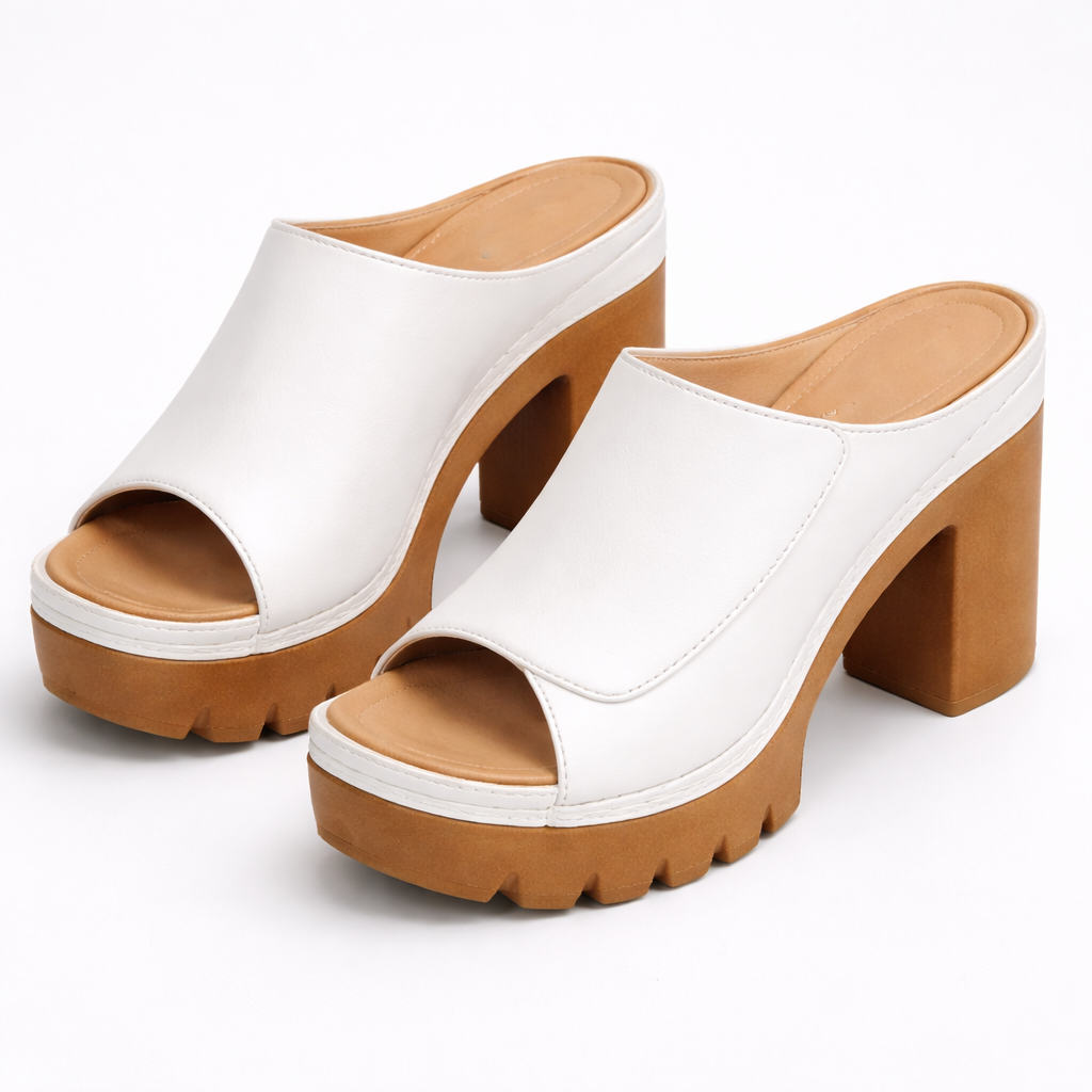 Demi | Elegant Platform Mule Heels