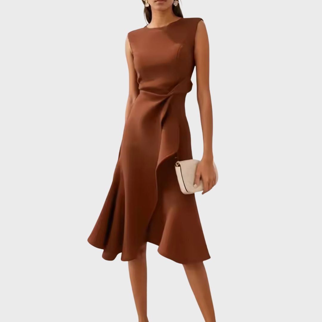 Sheila | Flattering Draped Midi Dress