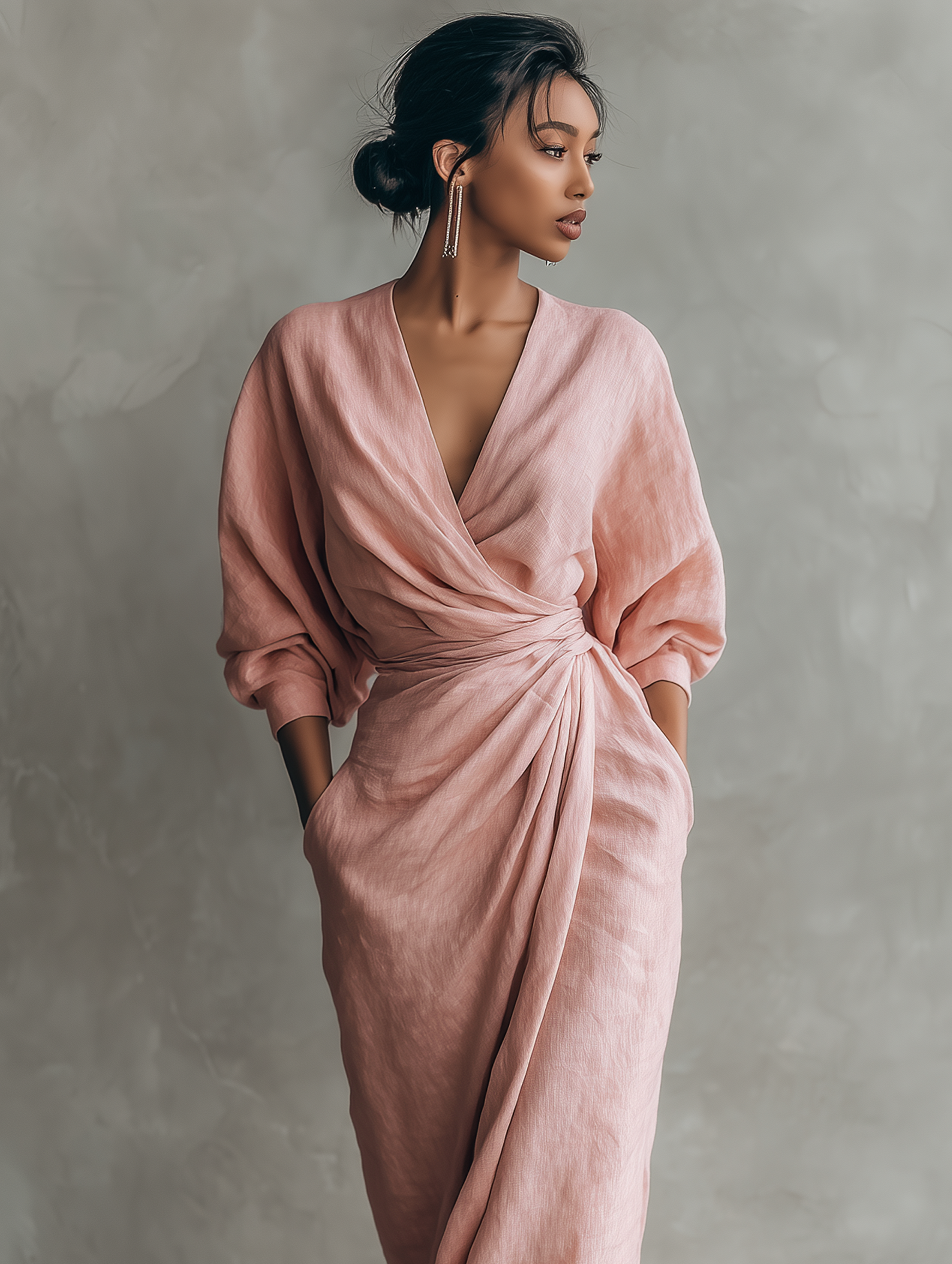 Elana | Elegant V-Neck Maxi Dress