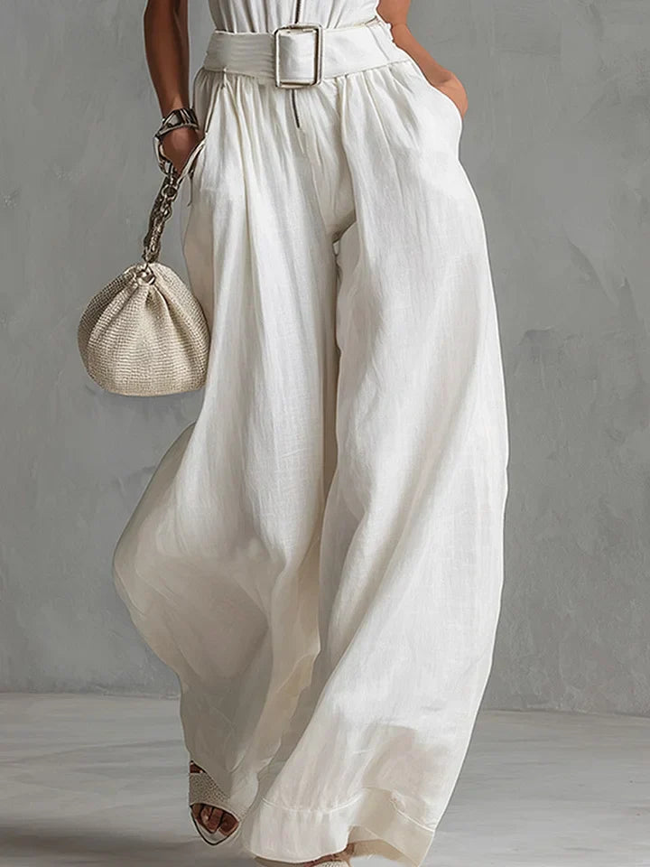Avery | Elegant Sleeveless Wide-Leg Jumpsuit