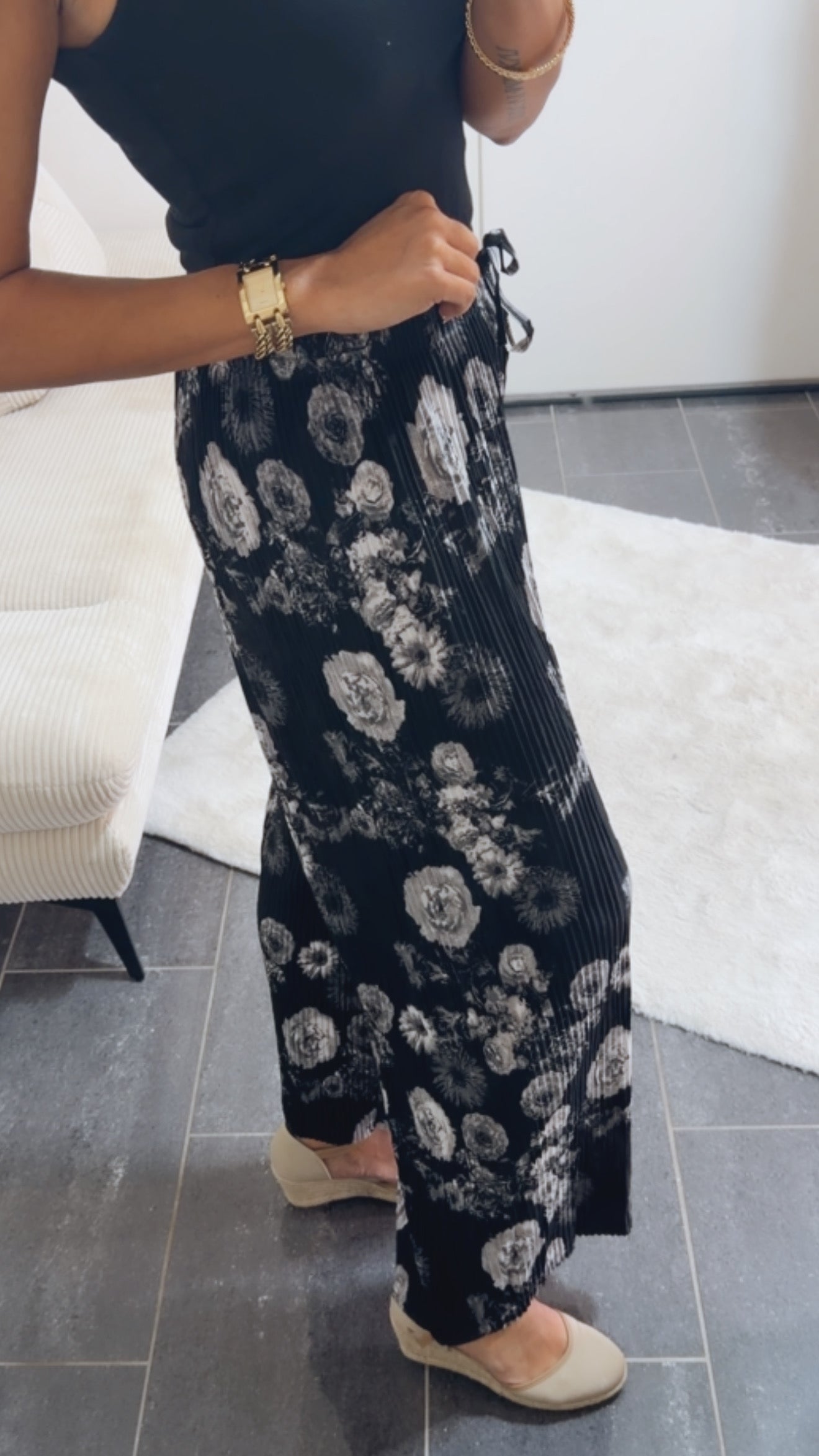 Emma | Floral Print Wide-Leg Pants