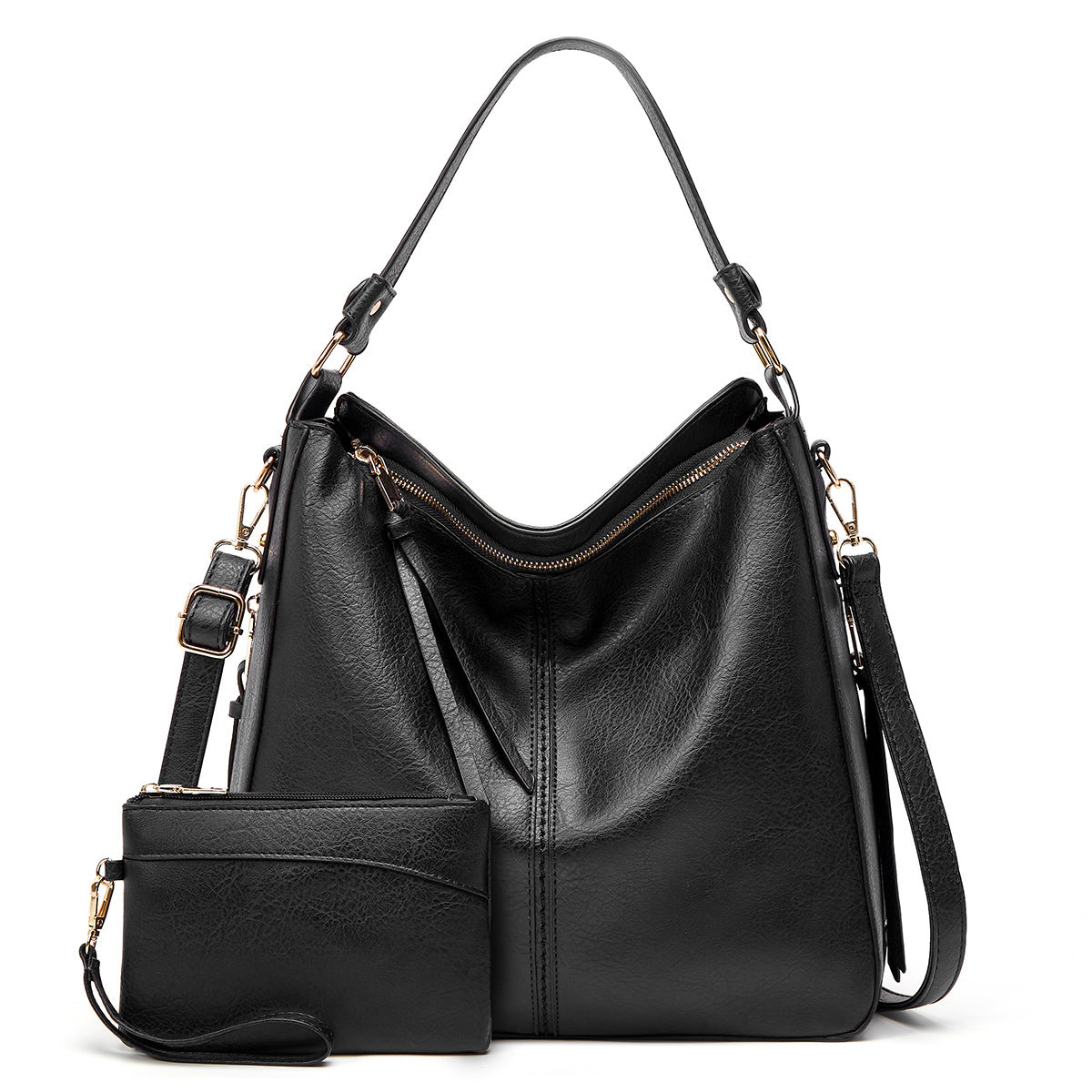 Donna | Luxury Leather Hobo Anti-Theft Handbag + FREE Pouch Wallet