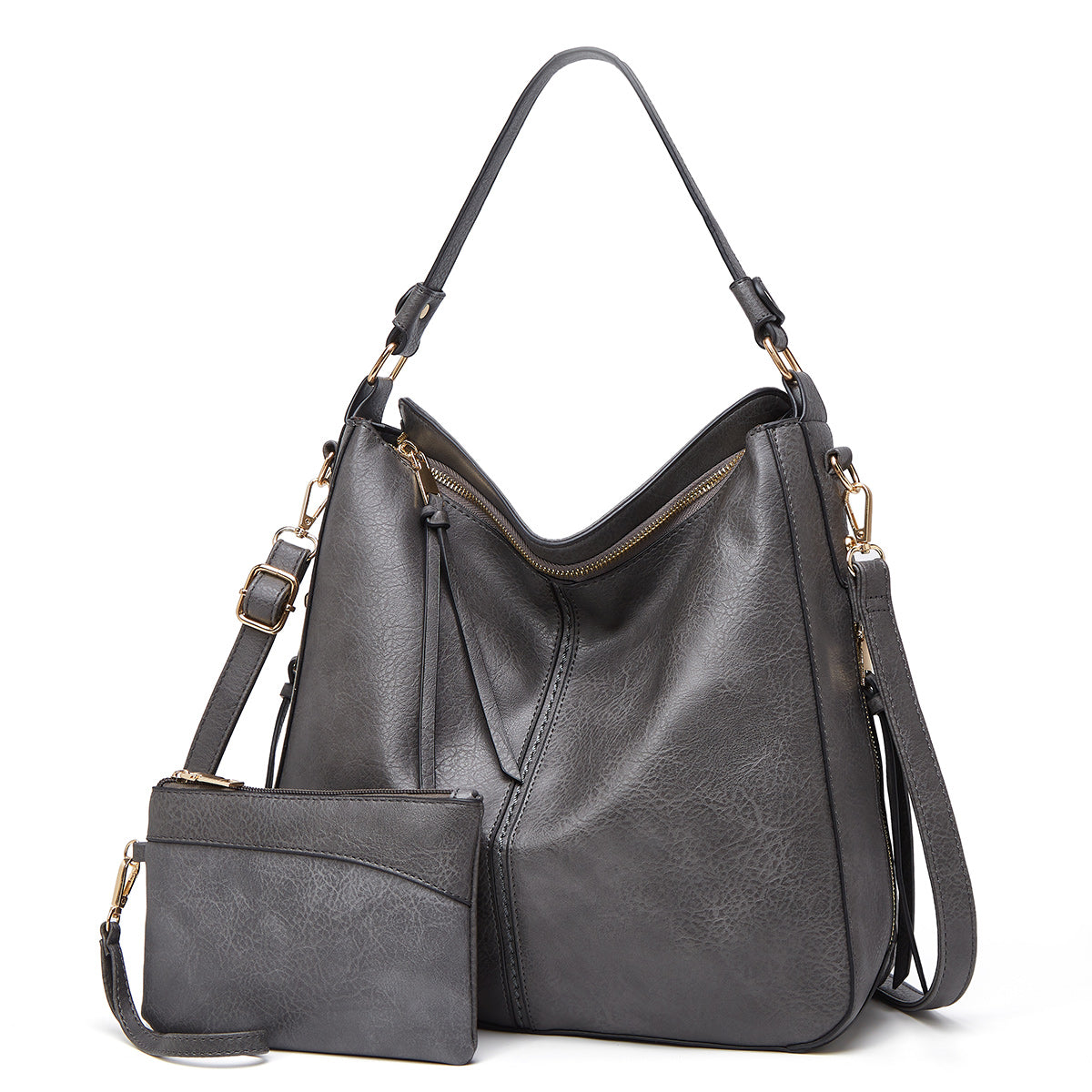 Donna | Luxury Leather Hobo Anti-Theft Handbag + FREE Pouch Wallet