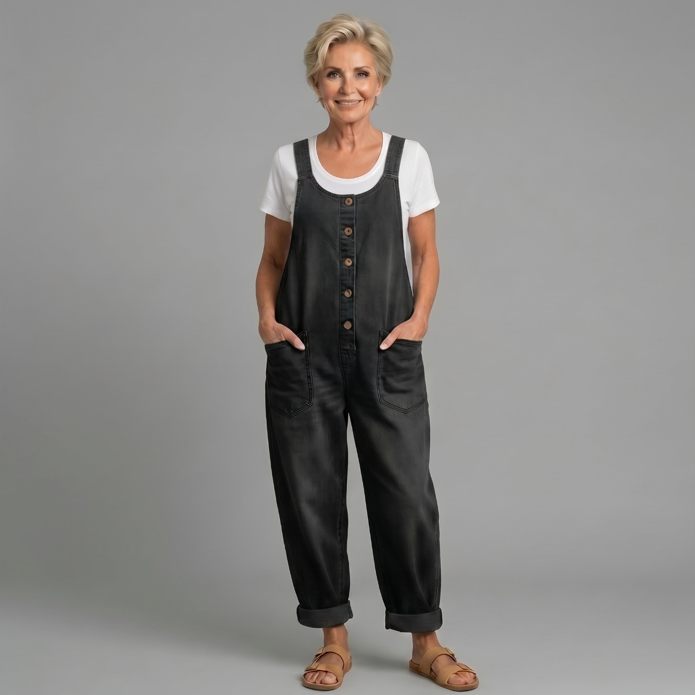 Saylor | Vintage Washed Cotton Denim Overalls