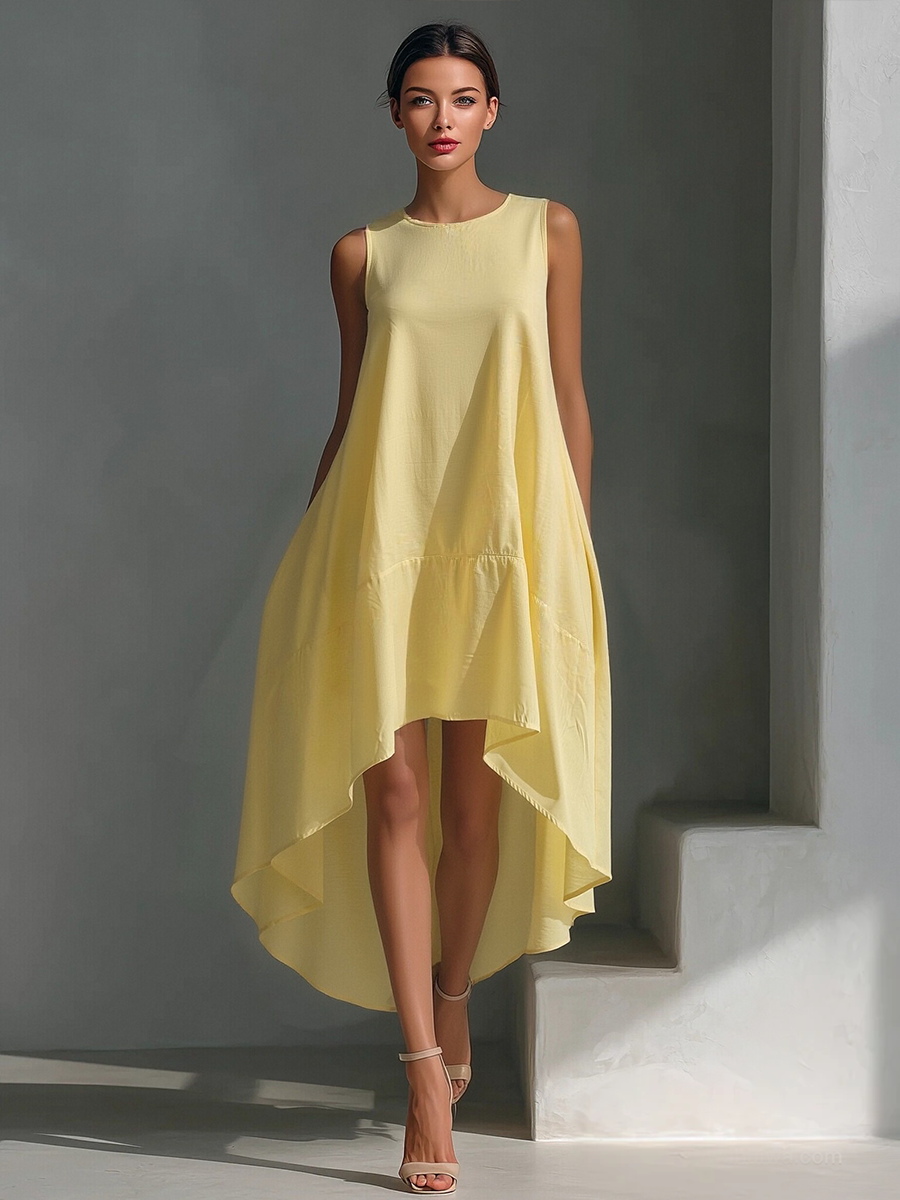 Carmen | Breezy Asymmetric Midi Dress