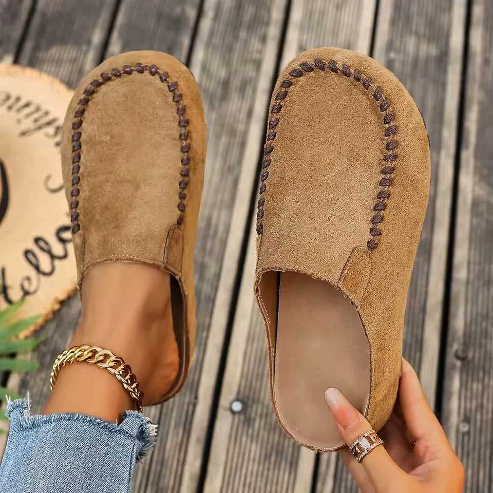Diane | Vintage Orthopaedic Leather Mules - Brown