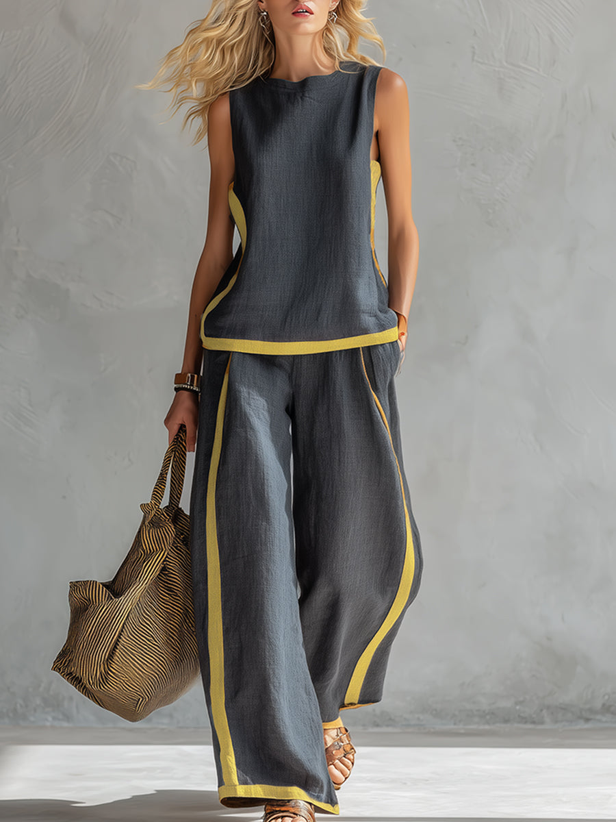 Angela | Elegant Cotton and Linen Set
