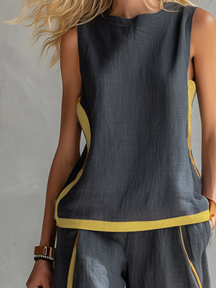 Angela | Elegant Cotton and Linen Set