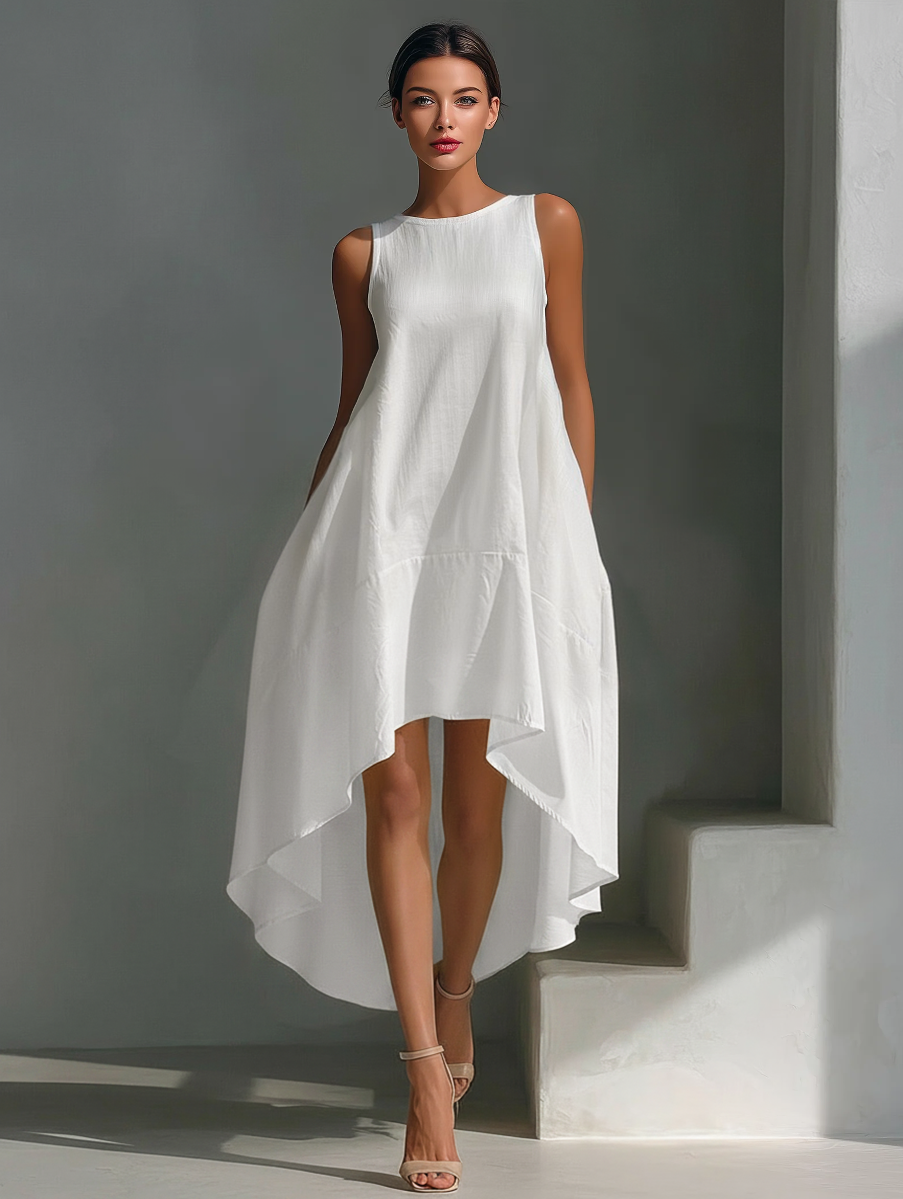 Carmen | Breezy Asymmetric Midi Dress