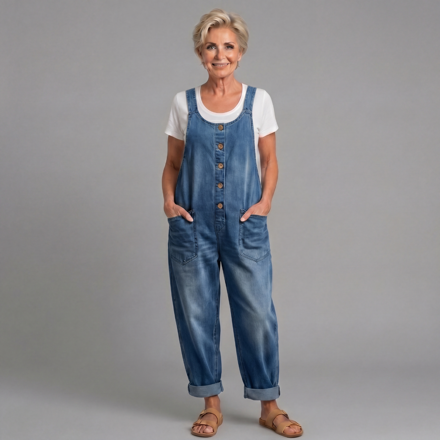 Saylor | Vintage Washed Cotton Denim Overalls