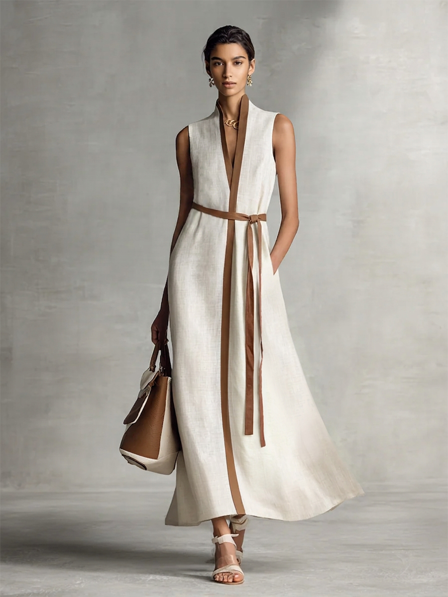 Yllana | Airy Tie-Waist Midi Dress