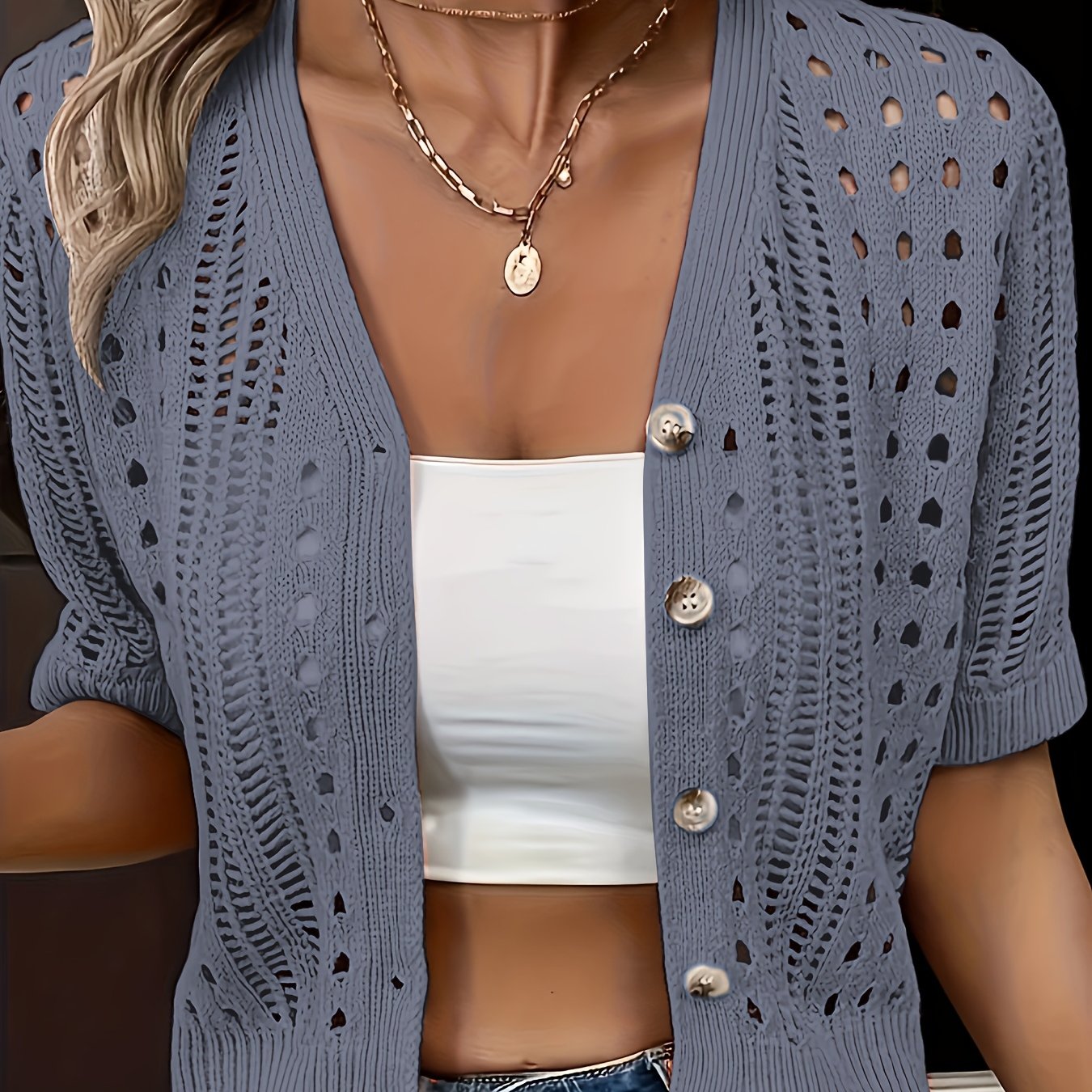 Elena | Soft Knit Button Cardigan