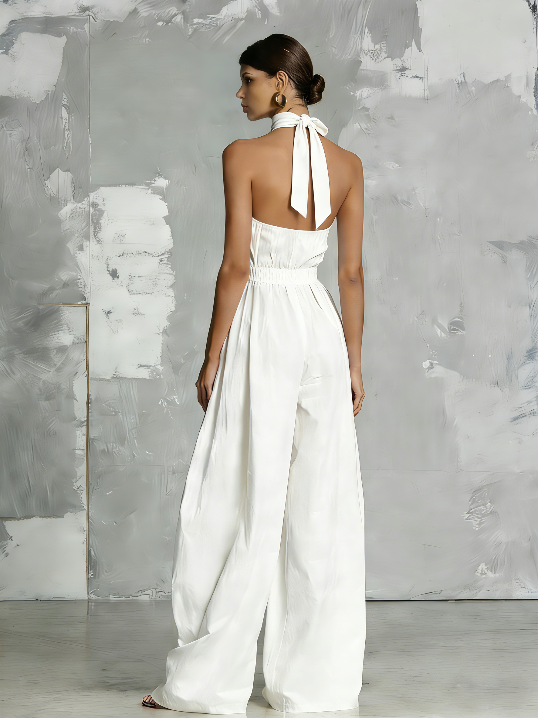 Zoltán | Elegant Sleeveless Halter-Neck Jumpsuit