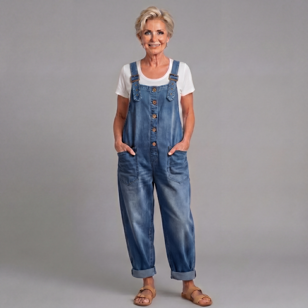 Saylor | Vintage Washed Cotton Denim Overalls