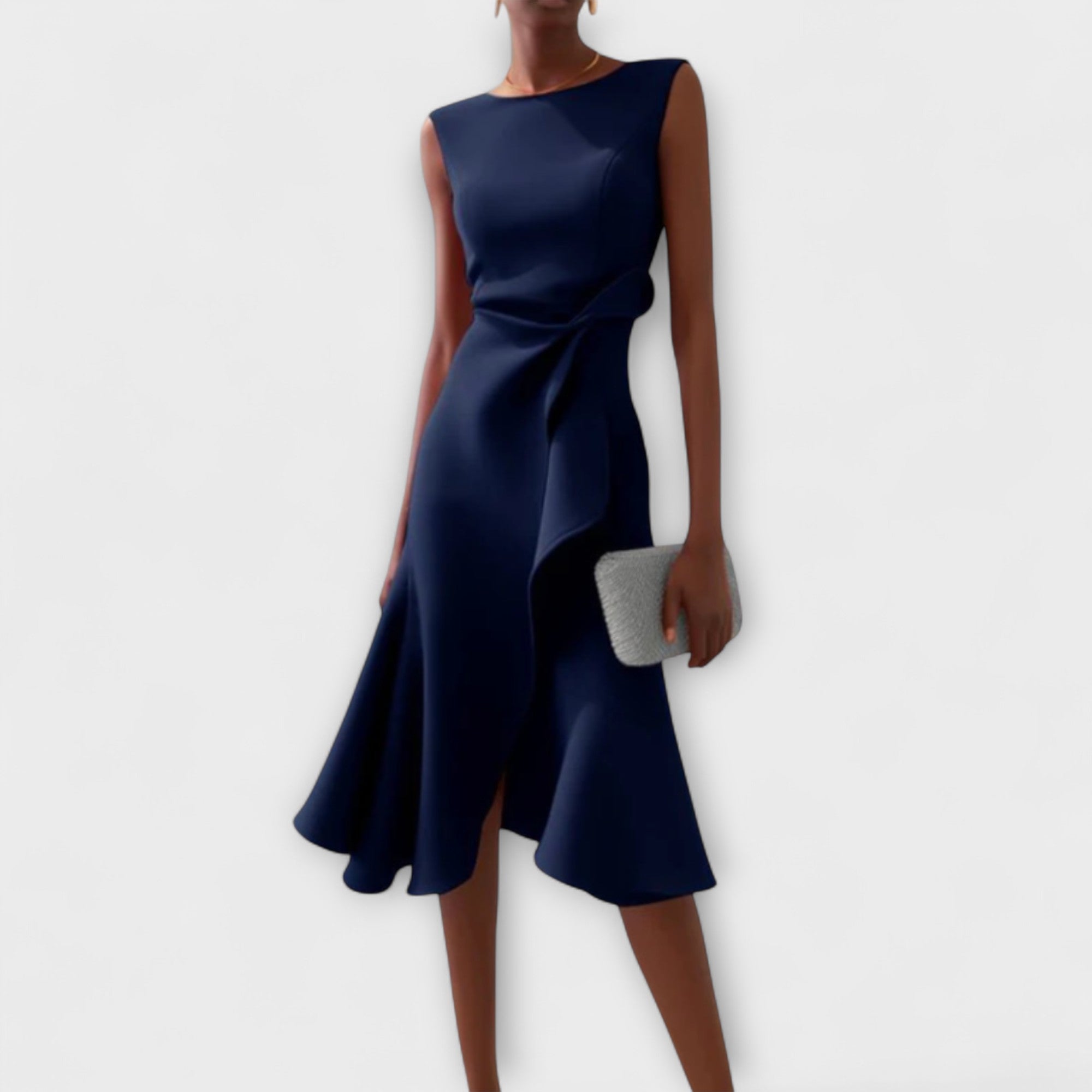 Sheila | Flattering Draped Midi Dress
