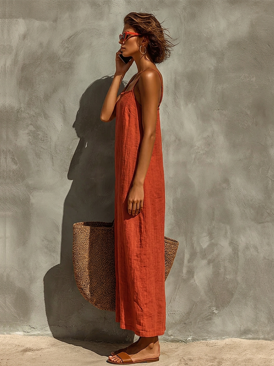 Anara | Boho Spaghetti Strap Dress