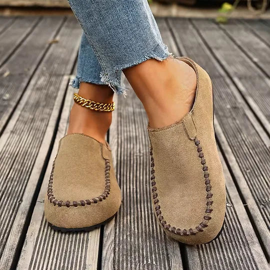 Diane | Vintage Orthopaedic Leather Mules - indoor