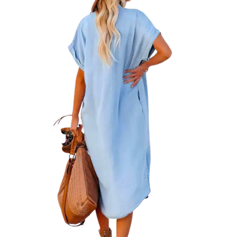 Ada | Elegant Loose Midi Shirt Dress