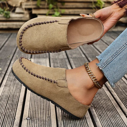 Diane | Vintage Orthopaedic Leather Mules - lifestyle