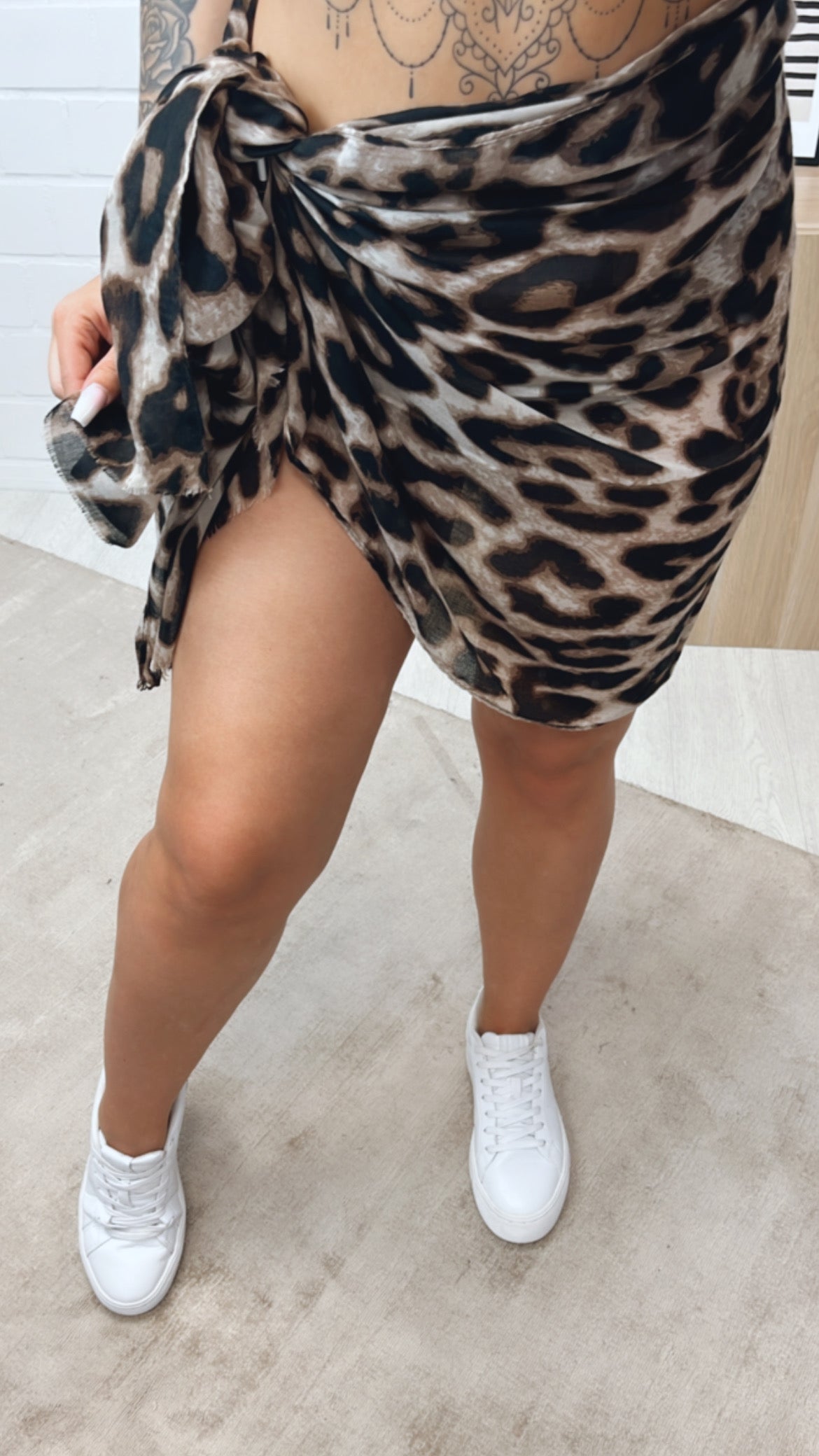 Candice | Large Pattern Leopard Print Scarf