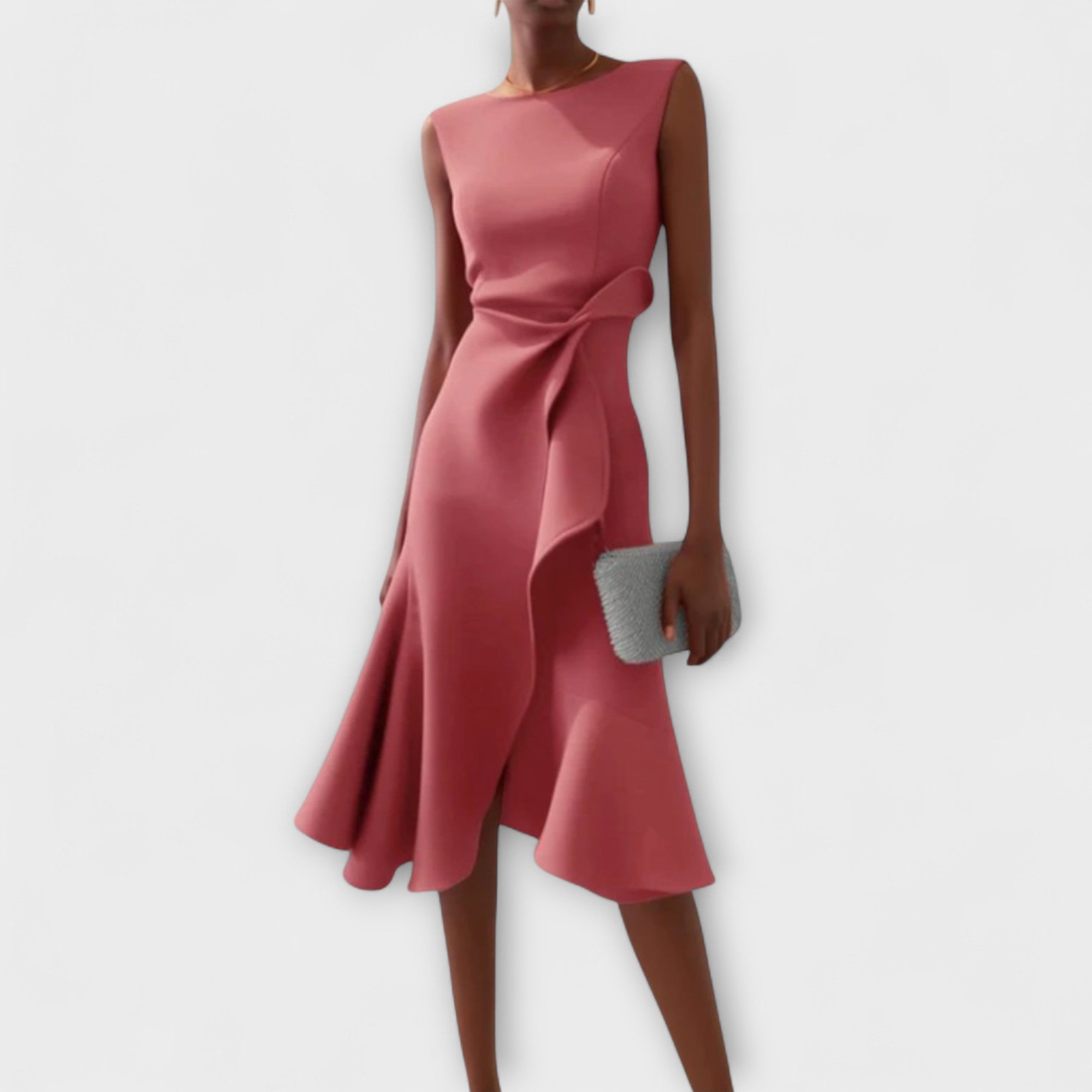 Sheila | Flattering Draped Midi Dress