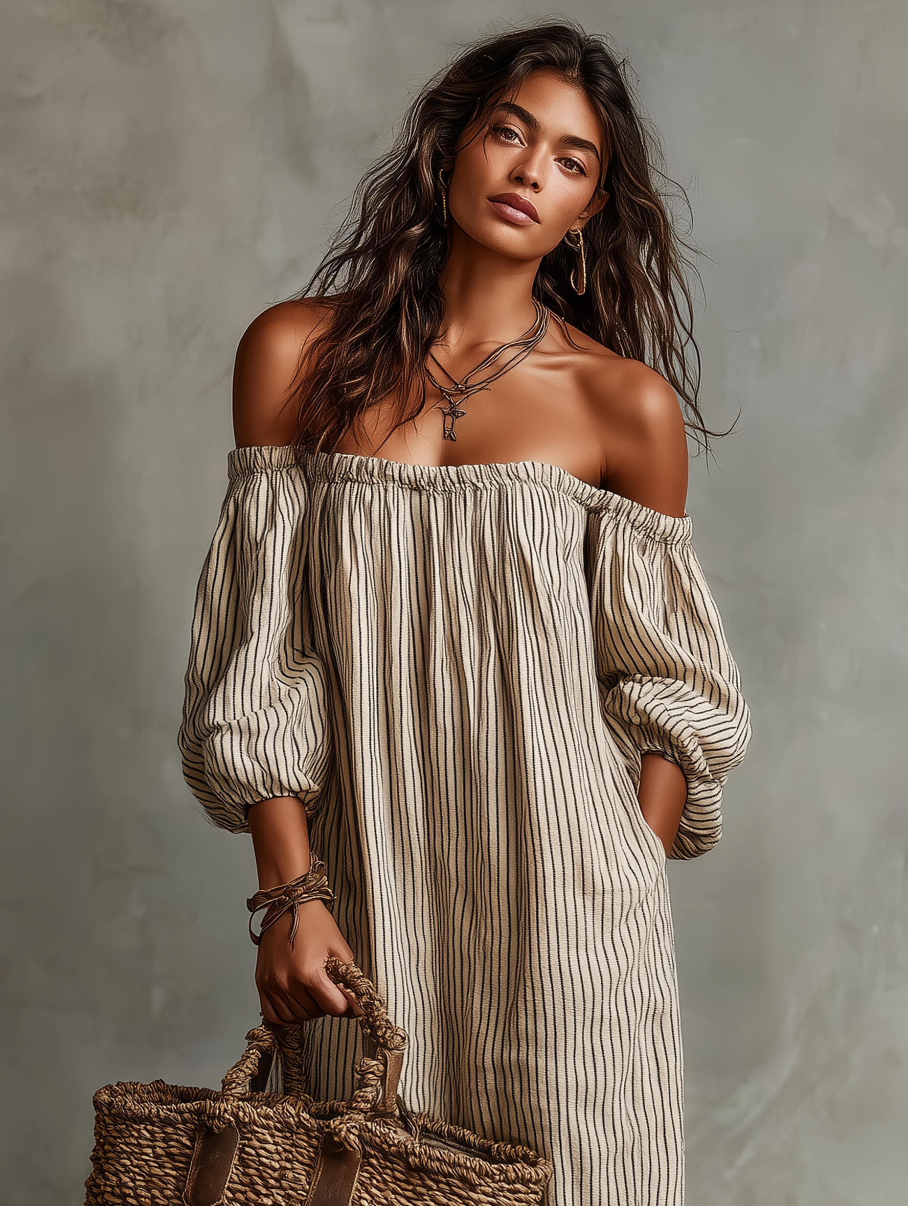 Sienna | Relaxed Off-Shoulder Maxi Dress