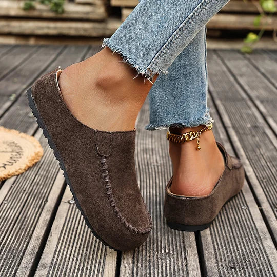 Diane | Vintage Orthopaedic Leather Mules - worn