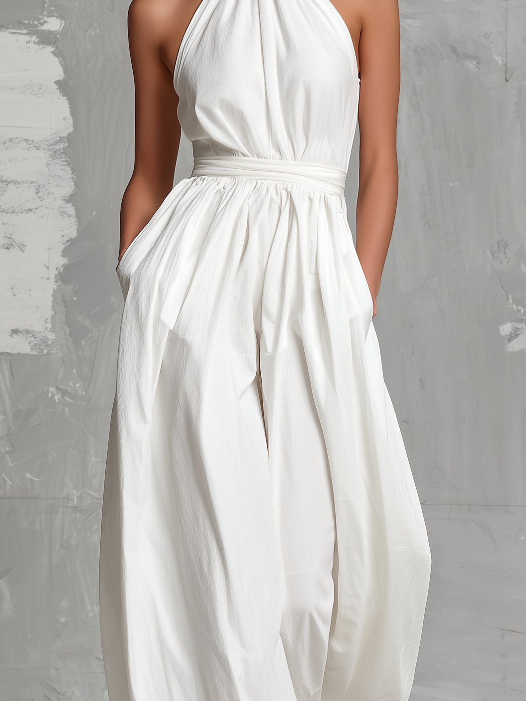 Zoltán | Elegant Sleeveless Halter-Neck Jumpsuit