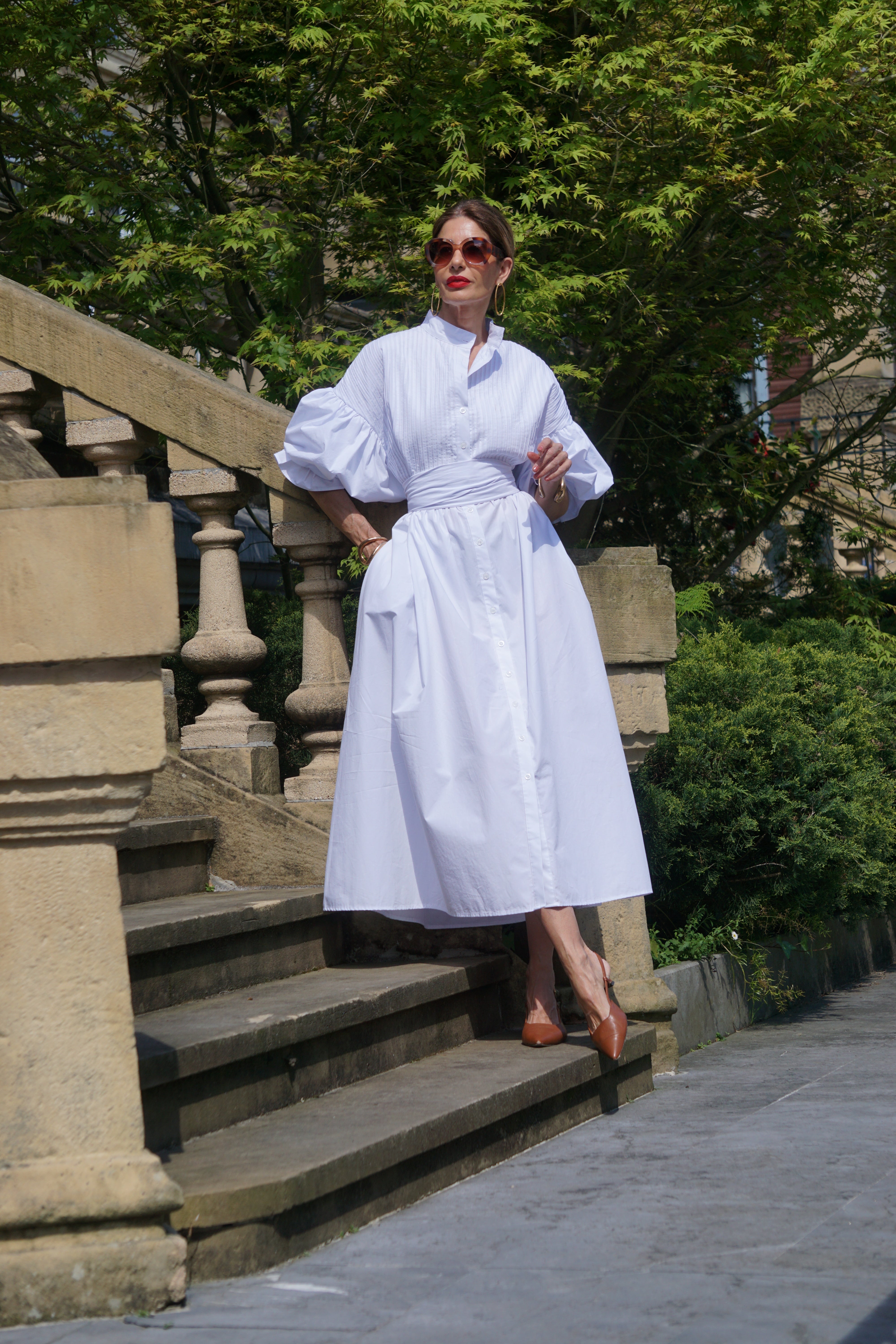 Phoebe | Elegant White Midi Dress