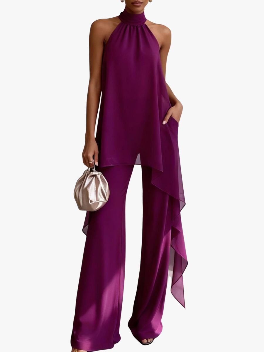 Semme | Elegant Halter Two-Piece Set