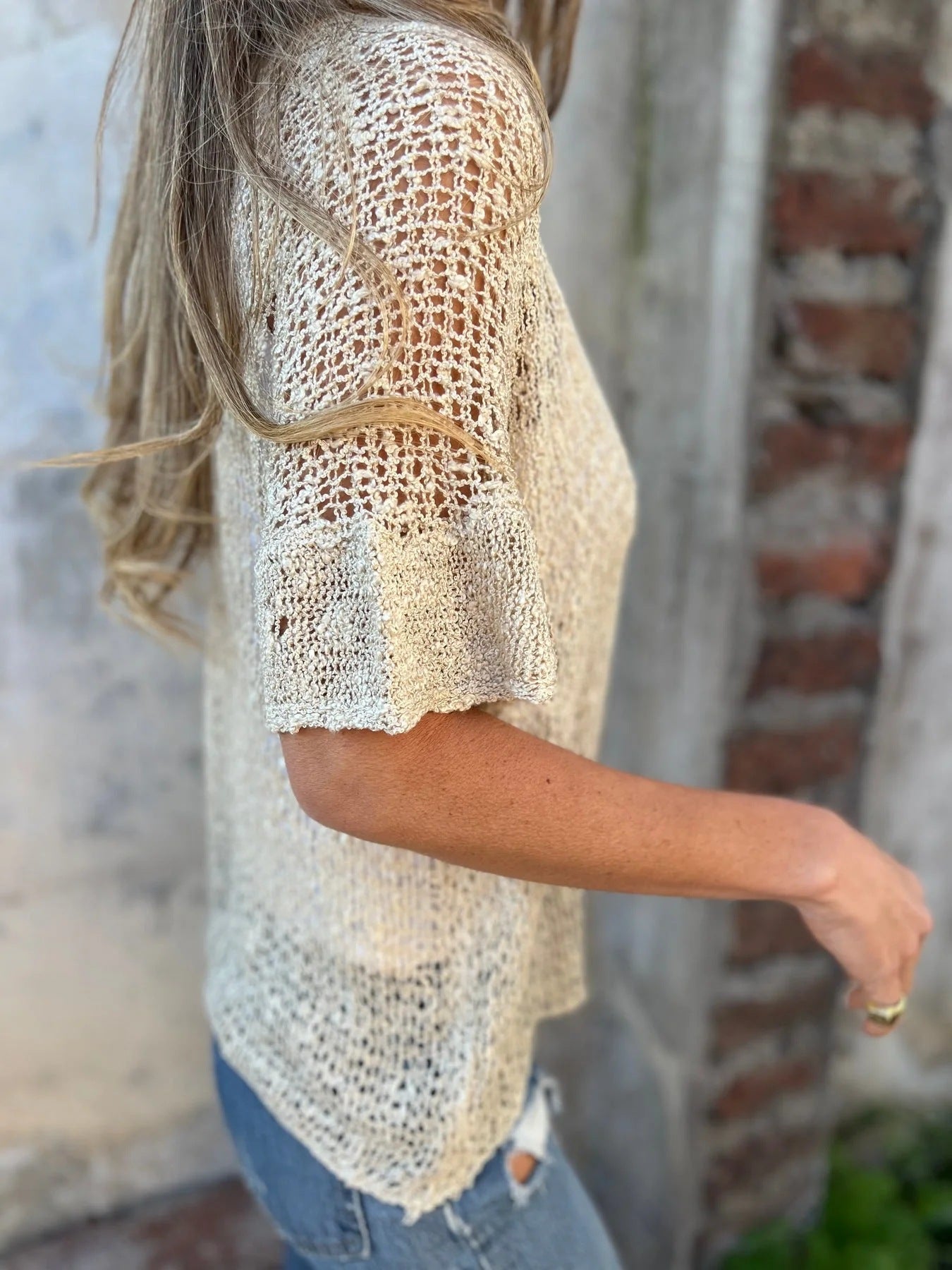 Carol | Openwork Knit Gilet