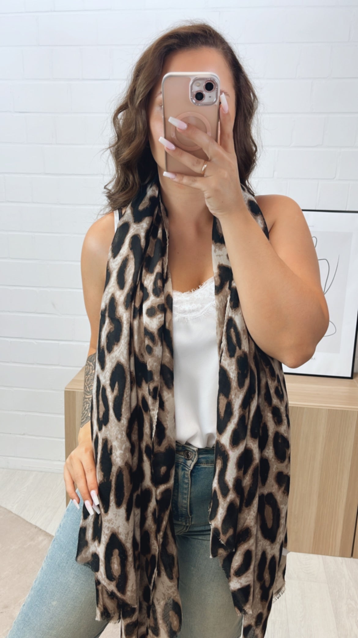 Candice | Large Pattern Leopard Print Scarf