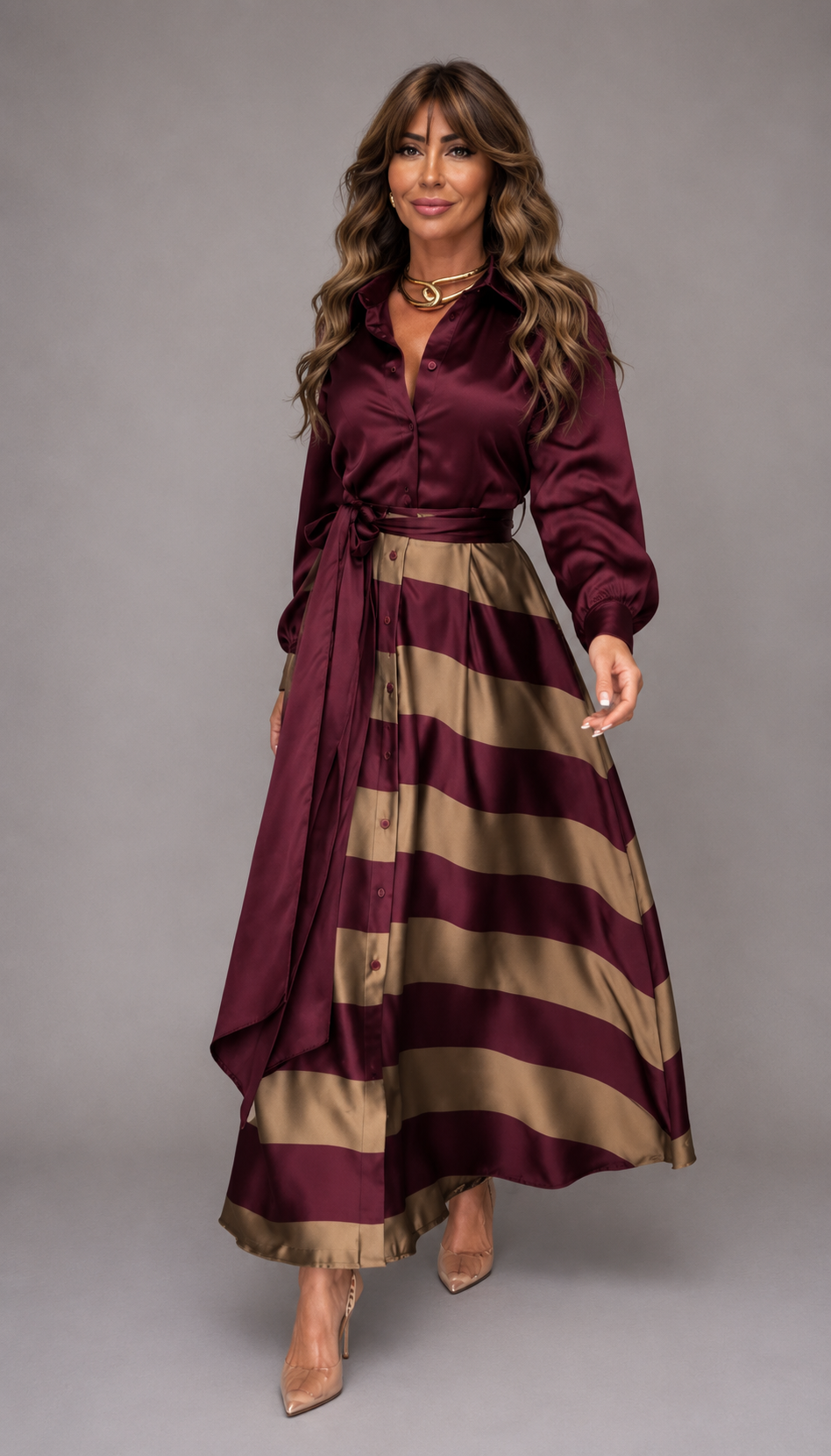 Mila™ | Striped Maxi Dress