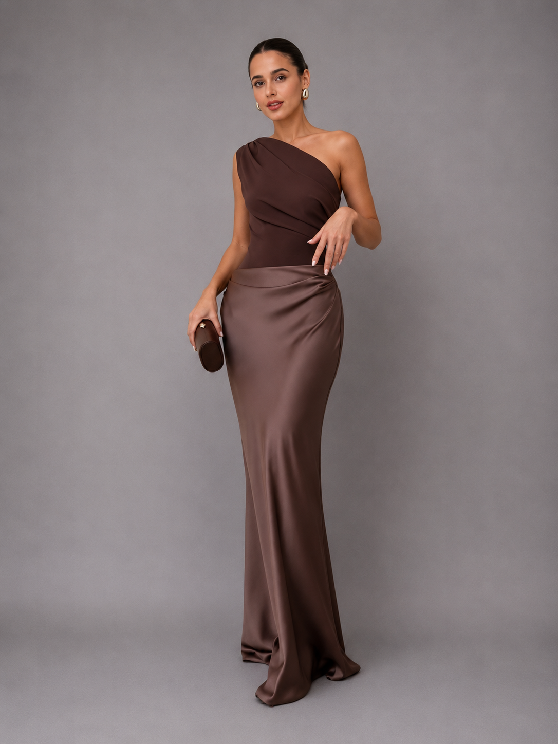 Luna™ | Satin Maxi Dress with Slit