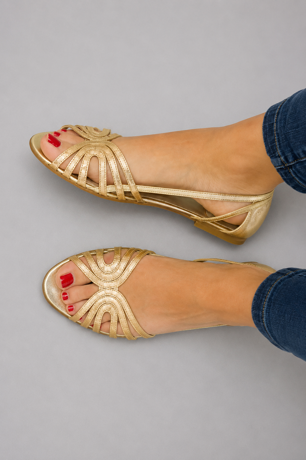 Elena | Summer Light Gold Sandals