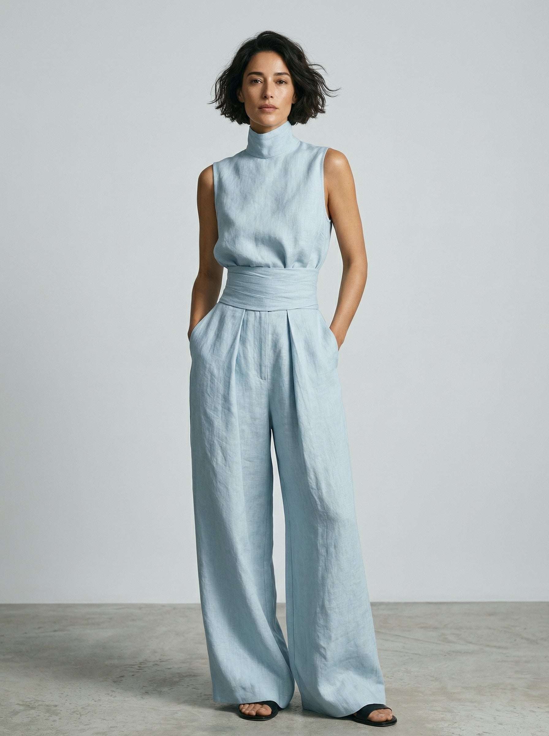 Nuria | Minimalist Sleeveless Top Set