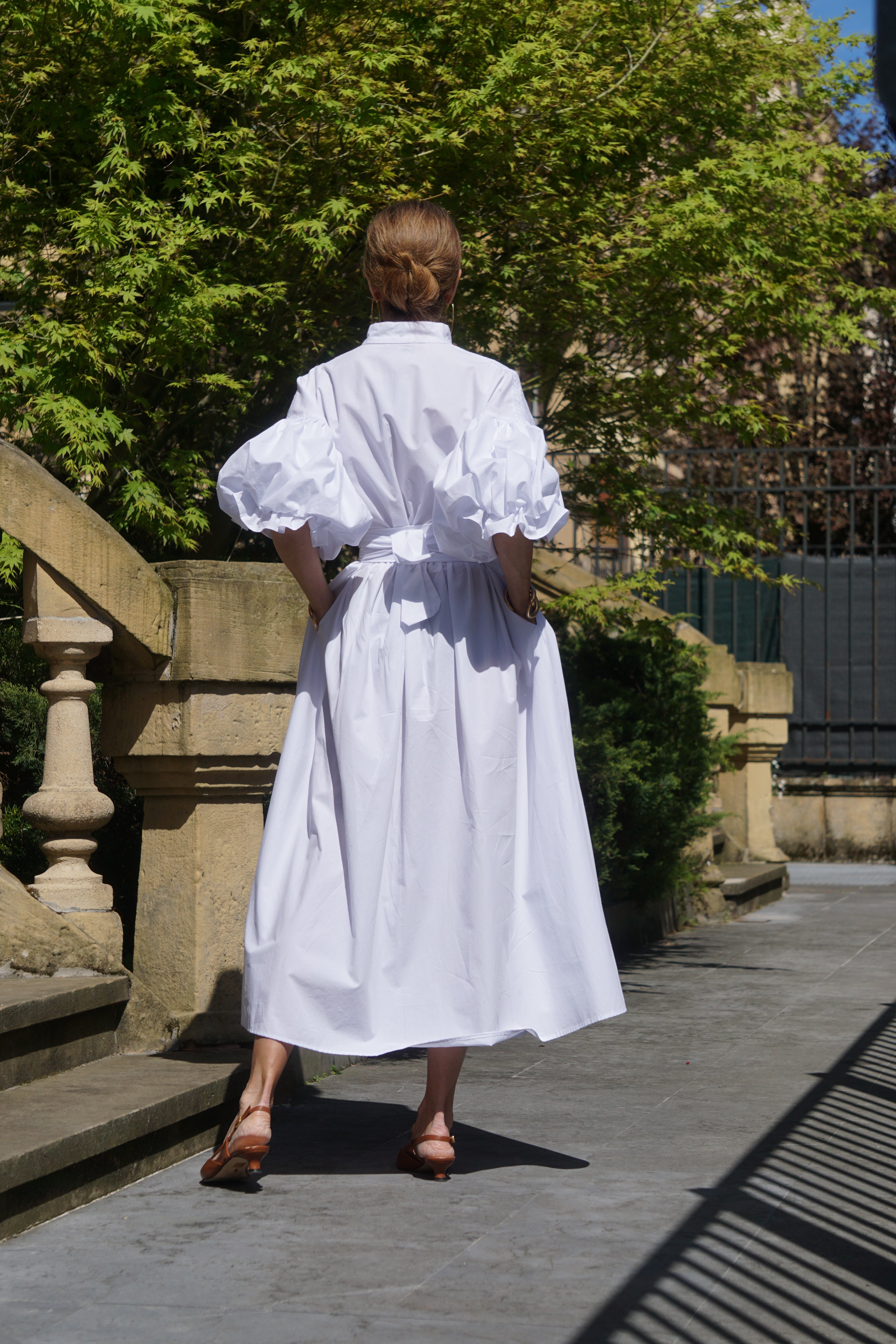 Phoebe | Elegant White Midi Dress