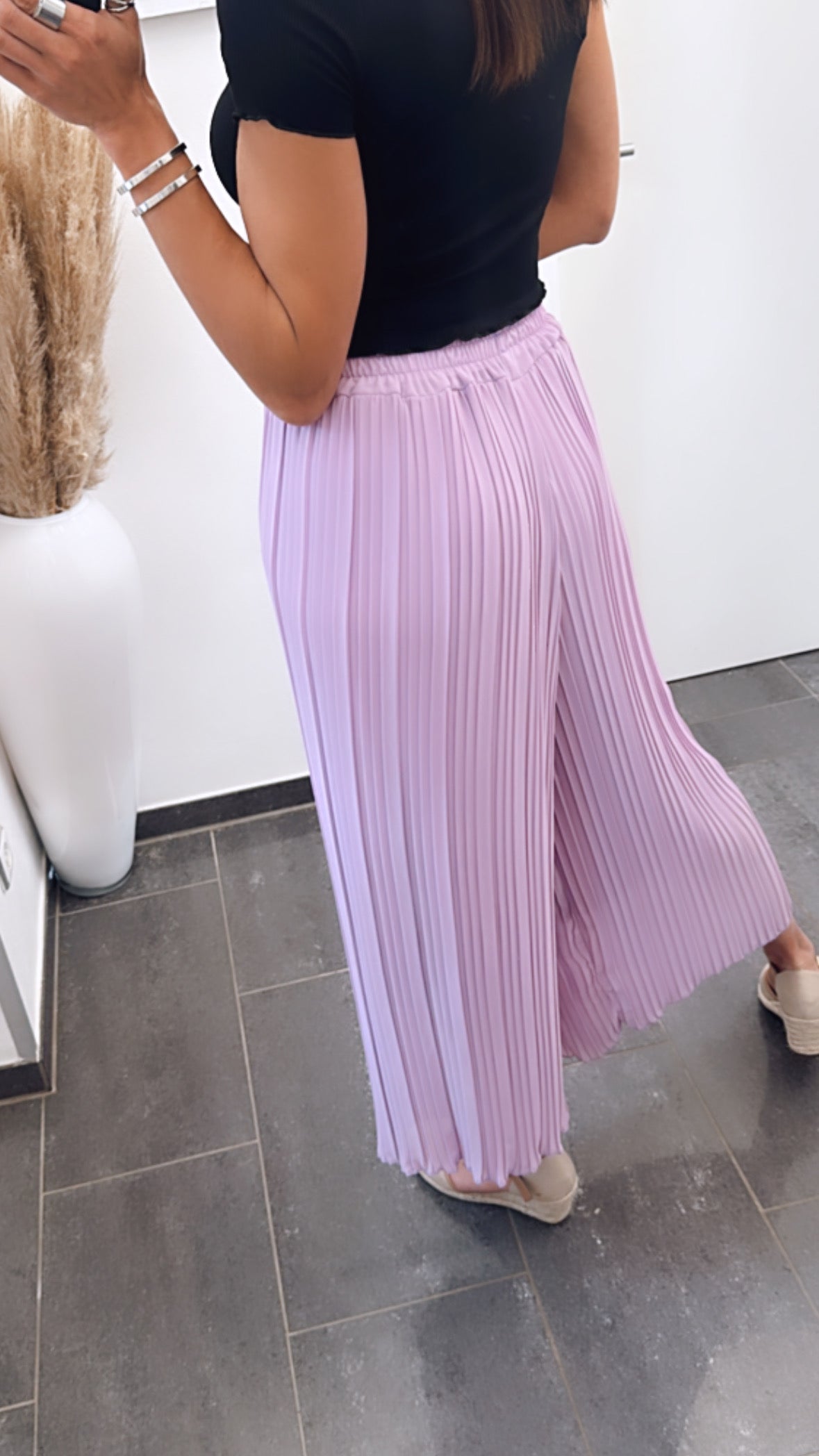 Hannah | Purple Pleated Summer Pants