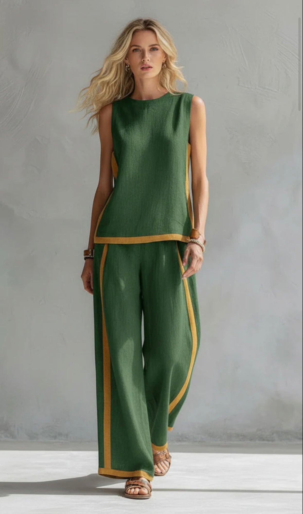 Angela | Elegant Cotton and Linen Set