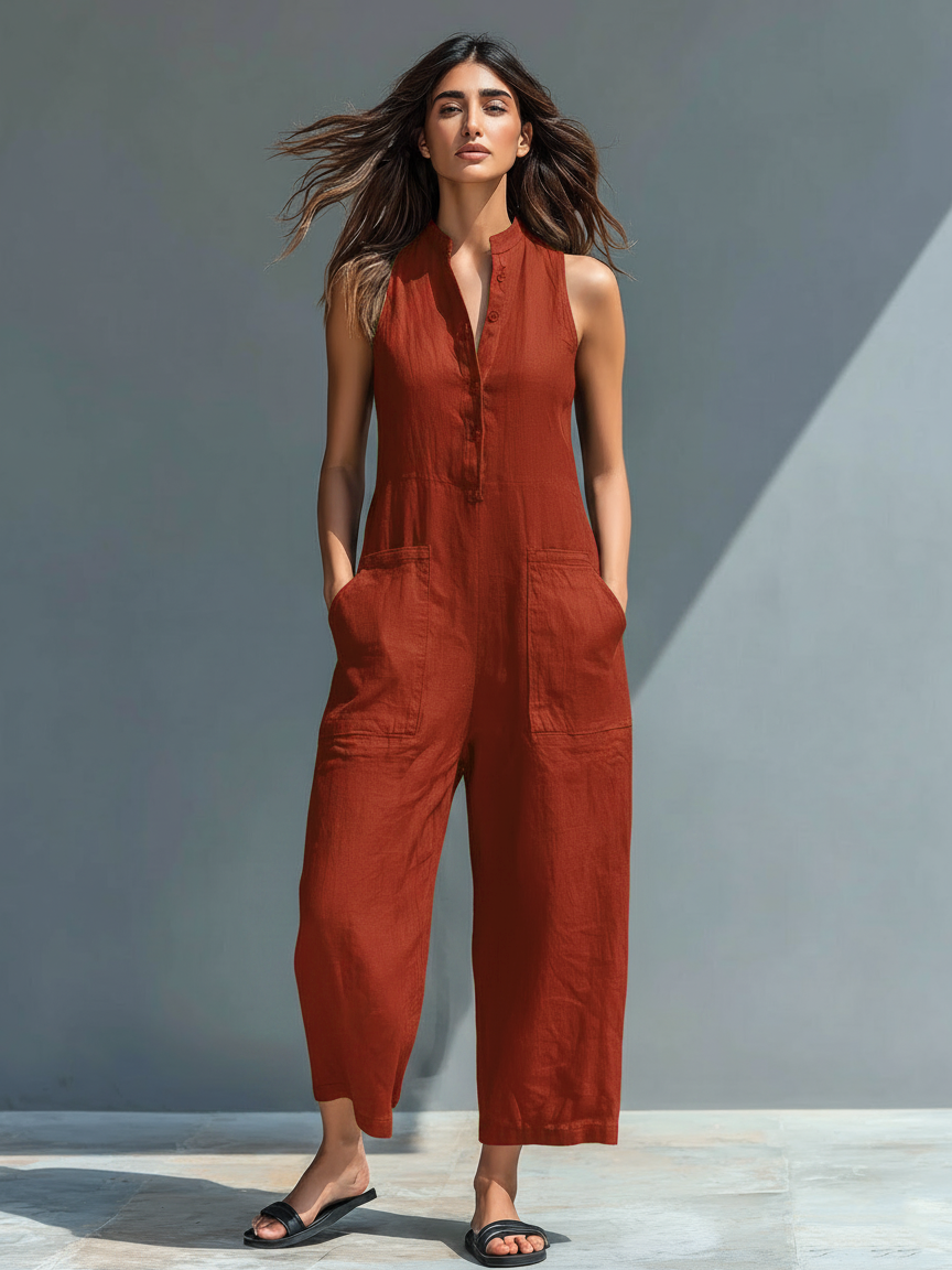 Tina | Effortless Linen Blend Jumpsuit