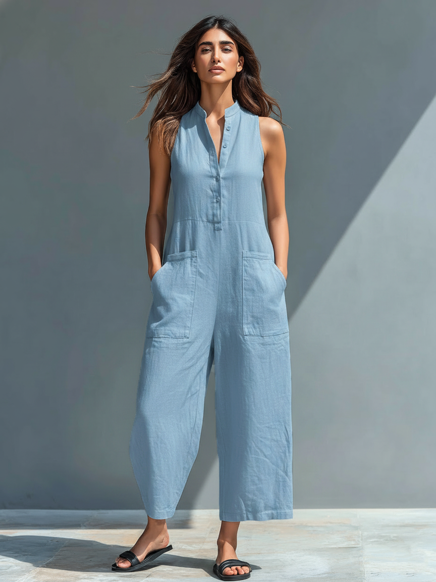 Tina | Effortless Linen Blend Jumpsuit