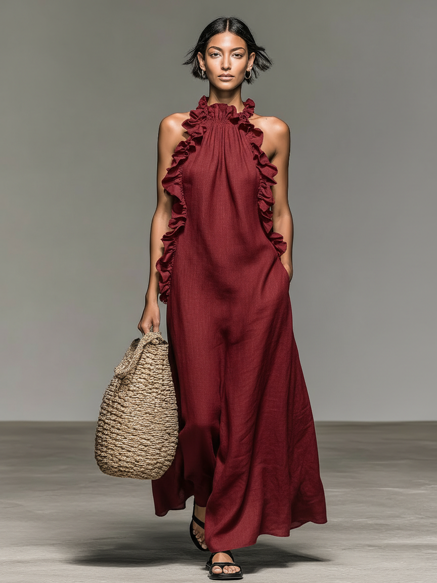 Amara | Effortless Ruffle Maxi Dress
