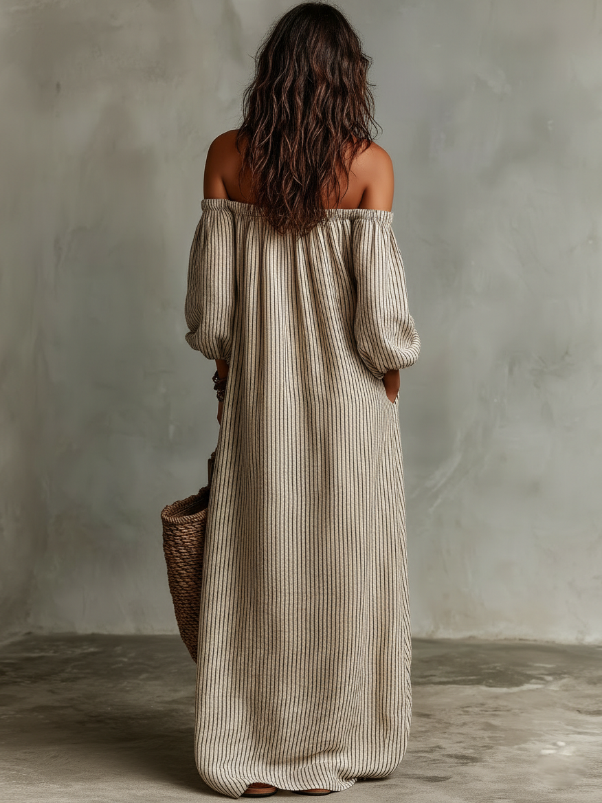 Sienna | Relaxed Off-Shoulder Maxi Dress