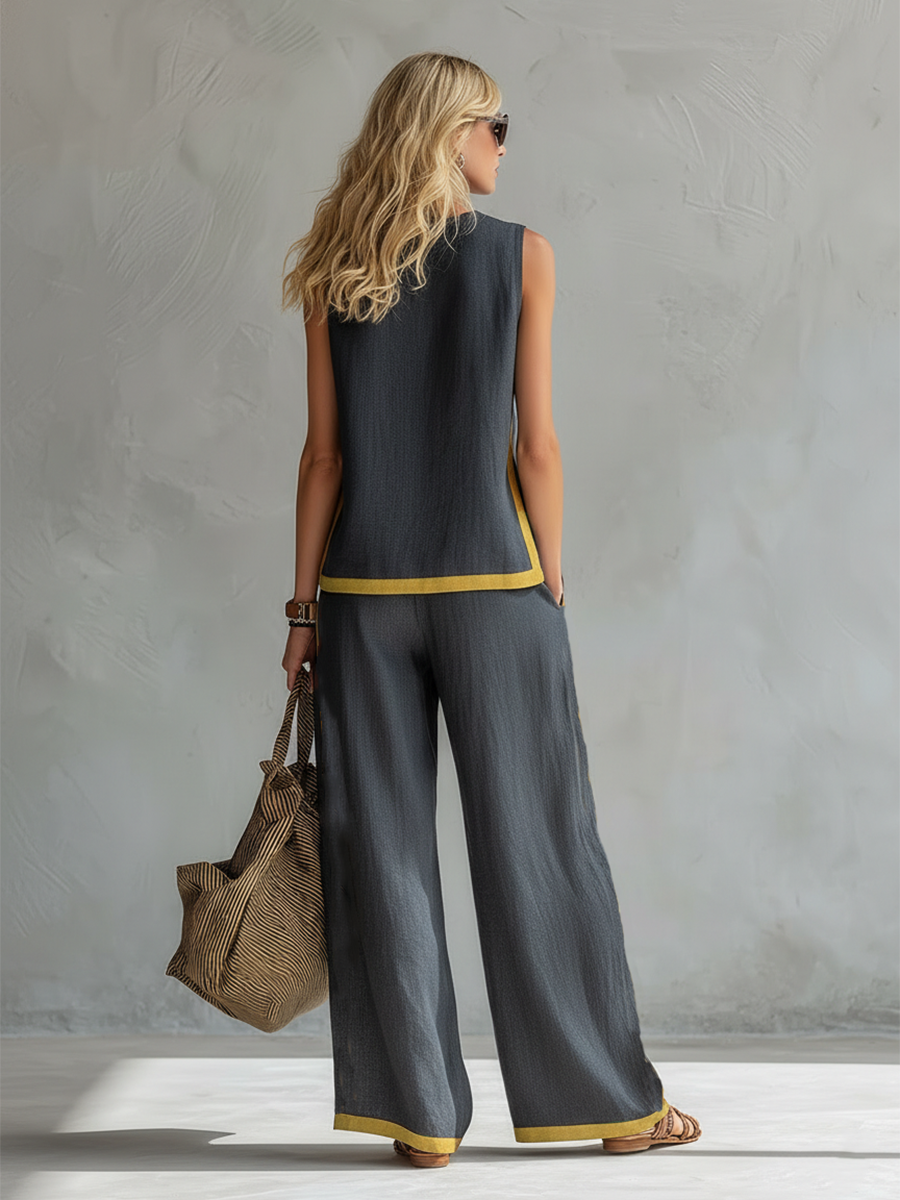 Angela | Elegant Cotton and Linen Set