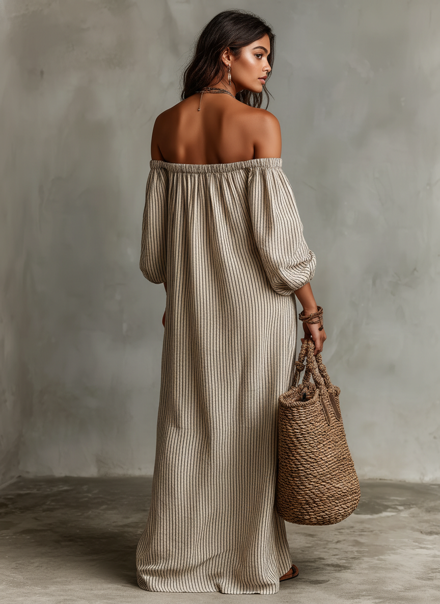 Sienna | Relaxed Off-Shoulder Maxi Dress