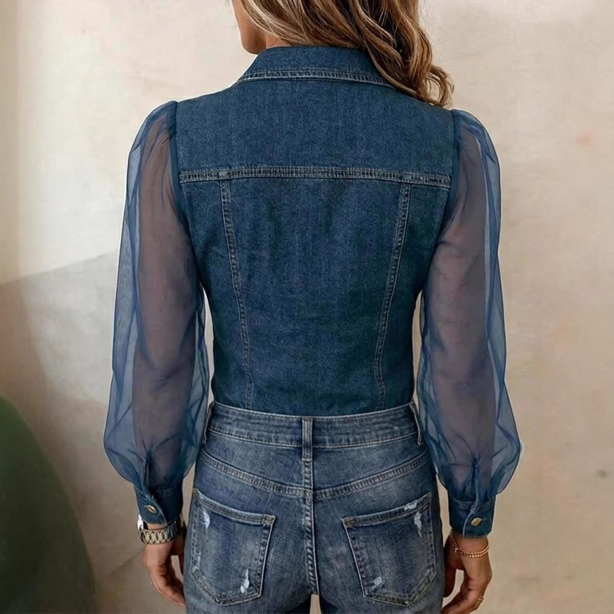 Averie | See Through Long Sleeve Blouse