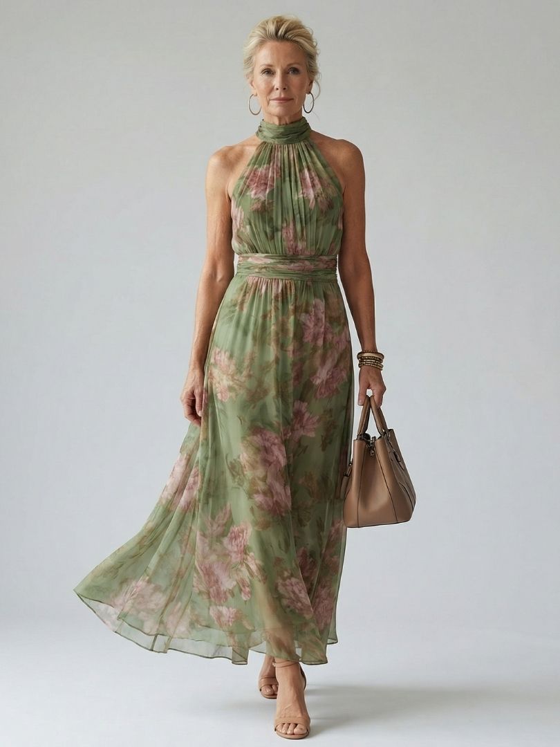 Sophie | Halter Maxi Dress